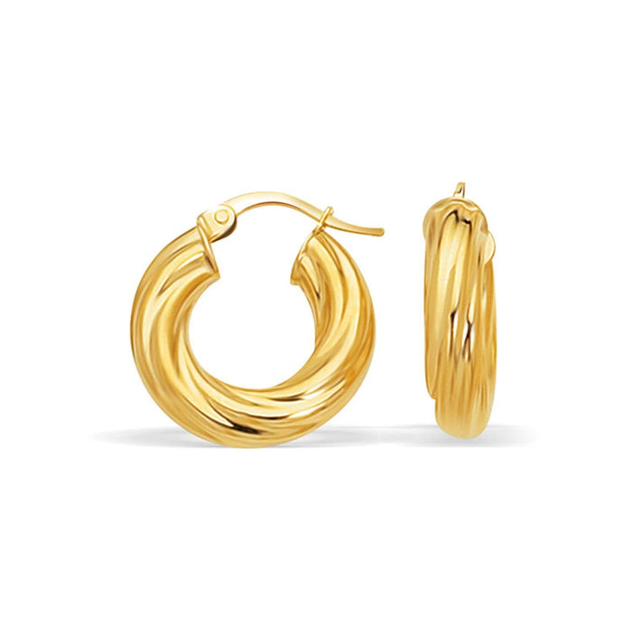 14K Yellow Gold Cultured Seed Pearl Fancy Hoop Earrings - Gracious Rose  Jewelry